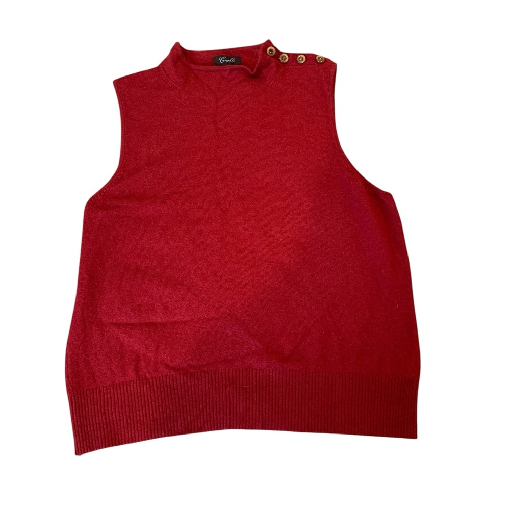 CAMILLE red sweater tank